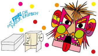 Maske aus einer Schuhschachtel