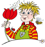 Flori und die Tulpen und Narzissen